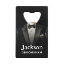 Search for groomsmen bottle openers Black and white