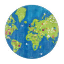 Search for world map chopping boards Blue