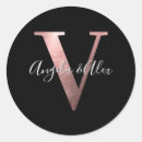 Search for v monogram stickers Black