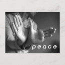 Search for peace hand postcards White
