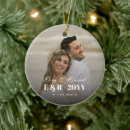 Search for initials christmas tree decorations Newly weds