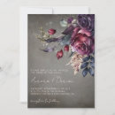 Search for red gray wedding invitations Watercolor floral