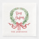 Search for christmas napkins Green and white