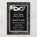 Search for masquerade sweet 16 invitations Black