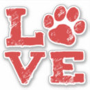 Search for pet paw stickers Red