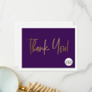 Search for purple and gold thank you cards Simple