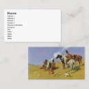 Search for native americans business cards Horses