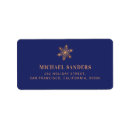 Search for gold snowflake return address labels Winter