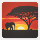 Search for african sunset stickers Elephant