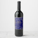 Search for navy blue wine labels Happy birthday
