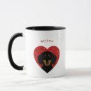 Search for dachshund valentine mugs Red