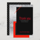Search for red and black thank you cards Party
