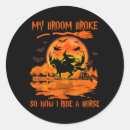 Search for witch riding broom stickers Spooky