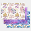 Search for ocean life wrapping paper Purple
