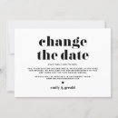 Search for cancellation wedding announcement cards Change the date