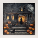 Search for haunted house puzzles Black cat