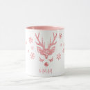 Search for pink reindeer mugs Girly