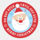 Search for do not open until christmas stickers Santa