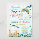 Search for mermaid and pirate invitations Under the sea party
