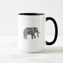 Search for mandala elephant mugs Zen doodle style