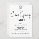 Search for new business opening party invitations Typography