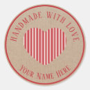 Search for handmade with love stickers Rustic
