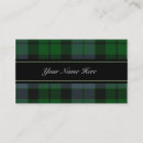 Search for plaid business cards Scottish