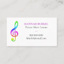 Search for music lessons business cards Treble clef
