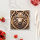 Search for wolf napkins Dog