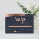 Search for navy and rose gold rsvp cards Simple