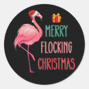 Search for flamingo family stickers Santa