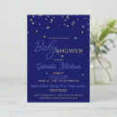 Search for dark blue baby shower invitations Celestial