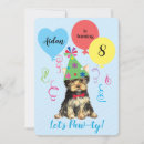 Search for yorkie birthday invitations Puppy