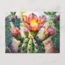 Search for desert flowers postcards Watercolor
