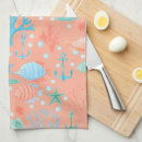 Search for coral pink tea towels Watercolor