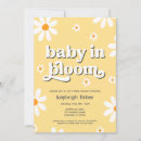Search for rectangle daisy baby shower invitations Retro