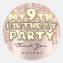 Search for 9th birthday stickers Glitter