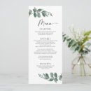 Search for greenery wedding menus Simple