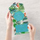 Search for tropical leaf wedding invitations Island