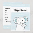 Search for blue elephant baby shower invitations Cute animals