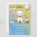 Search for girls tenth birthday invitations Rainbow