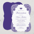 Search for lace birthday invitations Purple