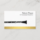 Search for clarinet business cards Musician