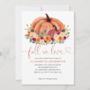 Search for fall in love pumpkin invitations Modern script calligraphy