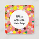 Search for confetti business cards Pink
