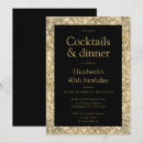 Search for glam 40th birthday invitations Black
