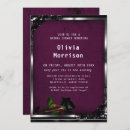 Search for purple black silver wedding invitations Gothic