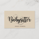 Search for nanny business cards Simple