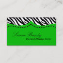 Search for zebra patterns business cards Animal