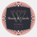 Search for stylish modern wedding stickers Pink